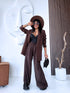 Oversize, klasiska žakete - DARK CHOCOLATE